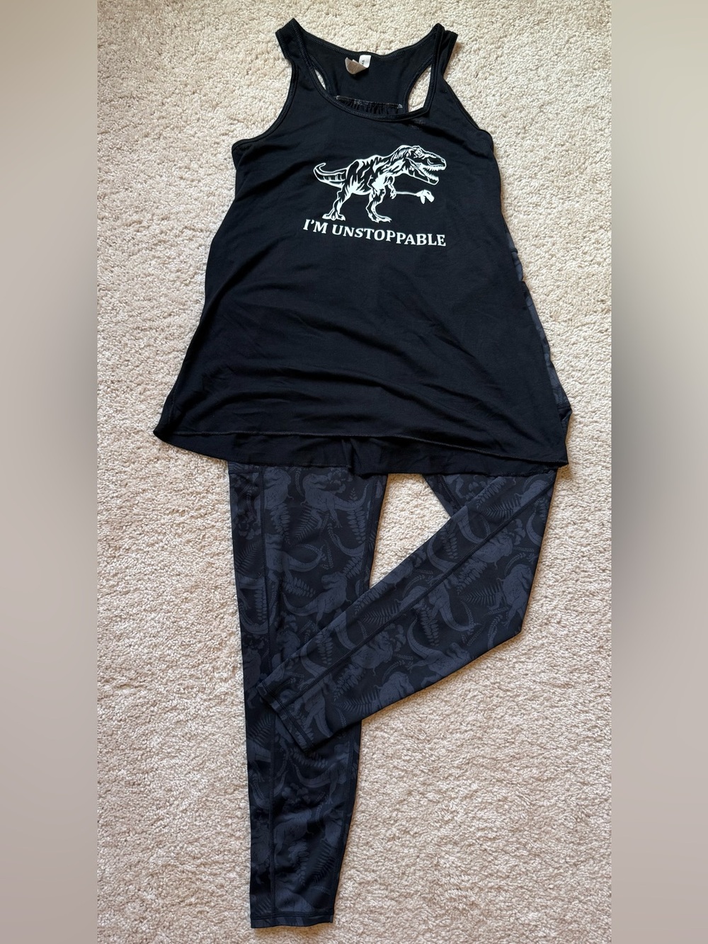 Constantly Varied Gear Black Tank Top and T-flex leggings set size XXL